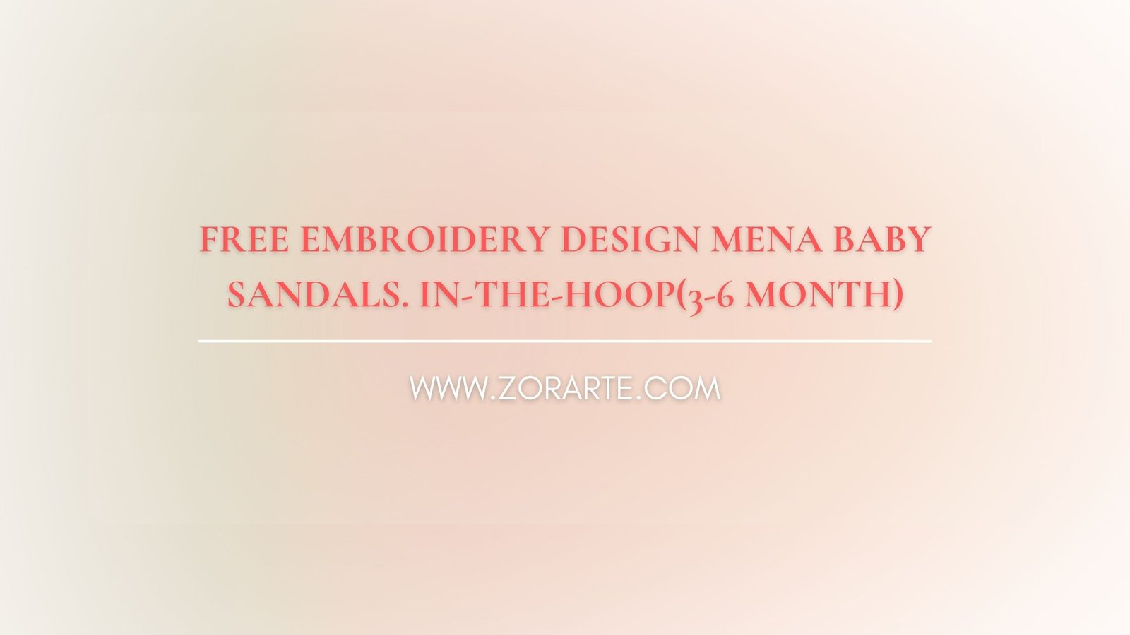 Free Embroidery Design Mena Baby Sandals. IN-THE-HOOP(3-6 Month)