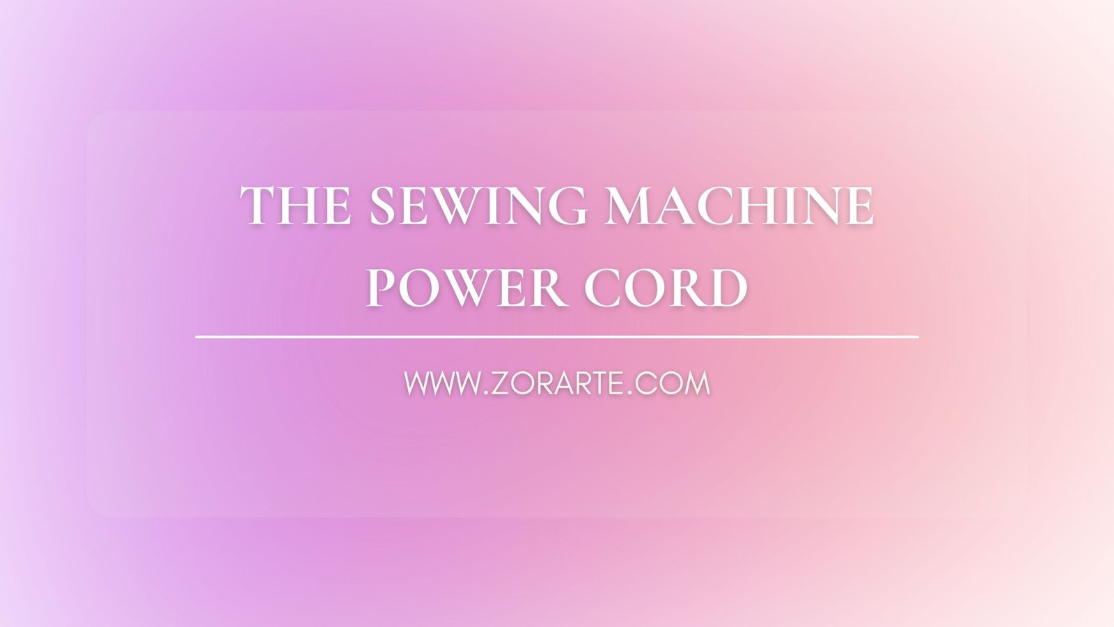 The Sewing Machine Power Cord