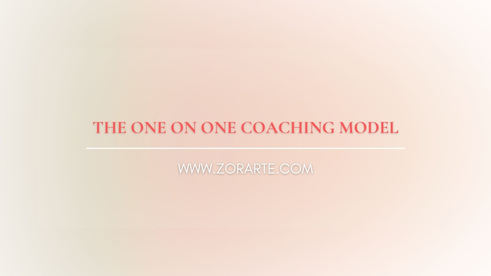 The One on One Coaching Model