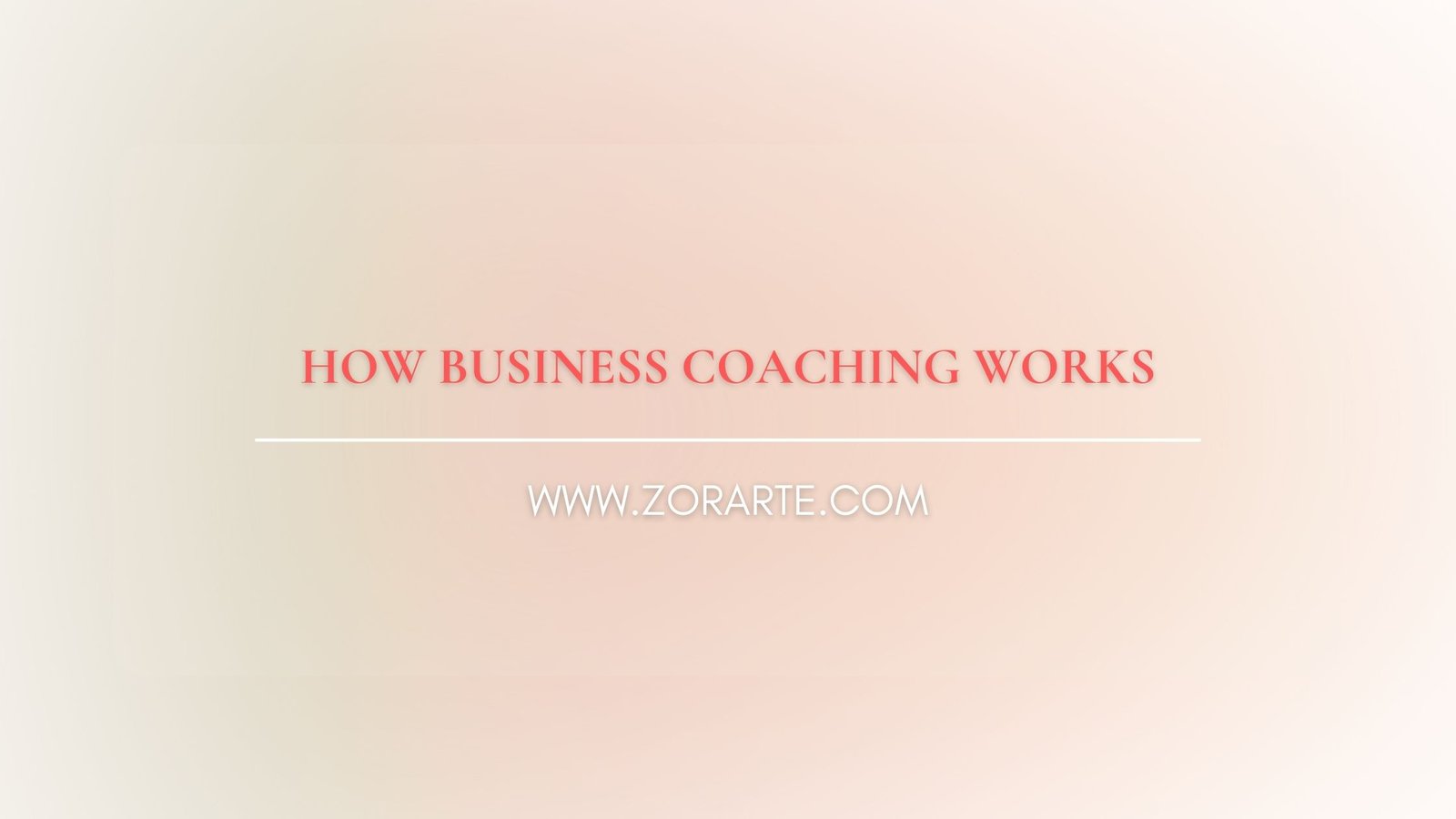 How Business Coaching Works